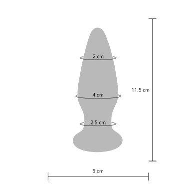 Szklany wibrujący korek analny sex buttplug 11cm